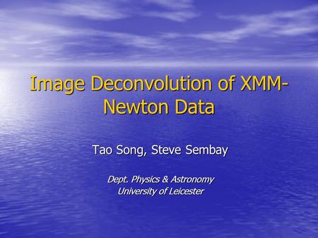 Image Deconvolution of XMM-Newton Data