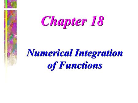 Numerical Integration of Functions
