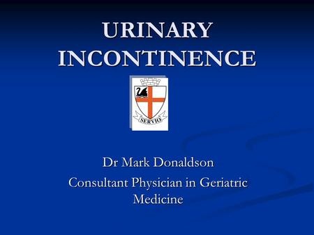 Dr Mark Donaldson Consultant Physician in Geriatric Medicine