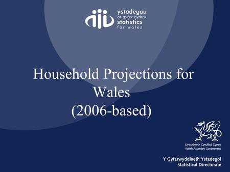 Household Projections for Wales (2006-based). Presentation Outline Background Methodology Wales Results Household Estimates HOUSEGROUP WALES.