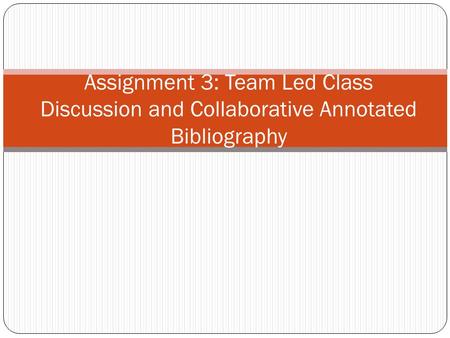 annotated bibliography powerpoint presentation