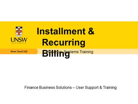 Installment & Recurring Billing