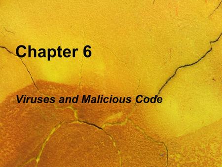 Viruses and Malicious Code