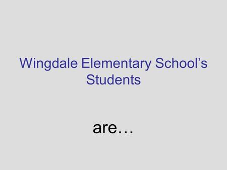 Wingdale Elementary School’s Students