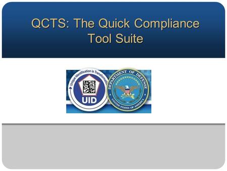 About QCTS Government owned tools