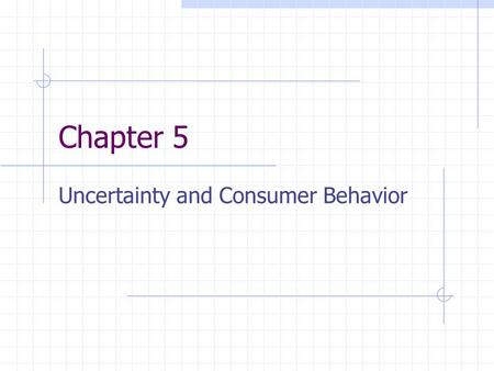 Uncertainty and Consumer Behavior