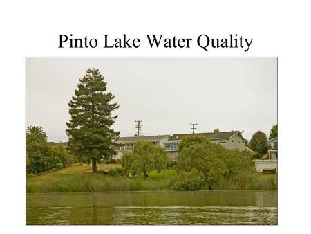 Pinto Lake Water Quality. Pinto Lake Was Formed By Tectonic Activity Around The End Of The Pleistocene Era, 10,000 Years Ago.