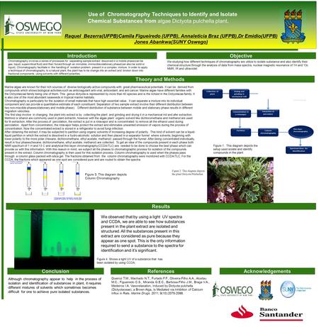 Use of Chromatography Techniques to Identify and Isolate Chemical Substances from algae Dictyota pulchella plant. Raquel Bezerra(UFPB)Camila Figueiredo.