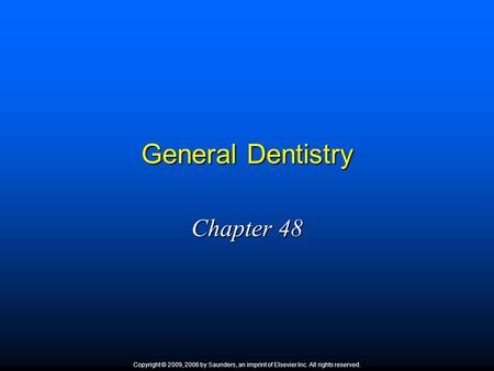 General Dentistry Chapter 48 1