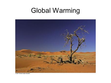 Global Warming.
