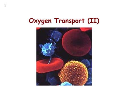 Oxygen Transport (II) 1. Special features of myoglobin 1.Isolated haem can bind oxygen but in doing so risks having its Fe oxidised from Fe(II) to Fe(III),