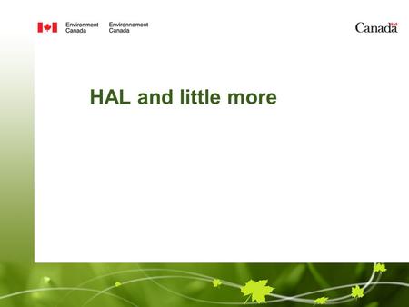 HAL and little more. DRAFT – Page 2 – May 19, 2015 Hydrometeorology and Arctic Lab Hydrometeorology –Instrumented Study area –MESH model –Some board participation.
