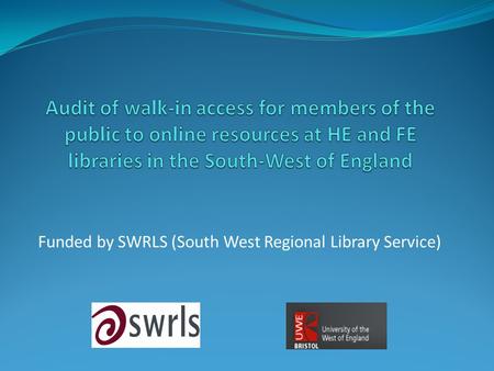 Funded by SWRLS (South West Regional Library Service)