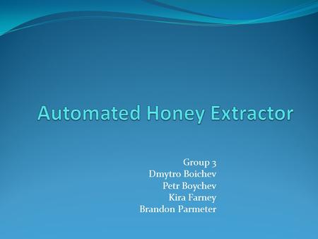 Automated Honey Extractor