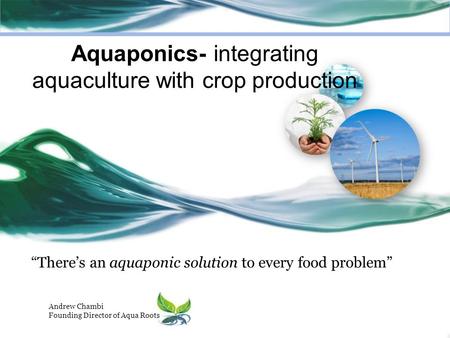 “There’s an aquaponic solution to every food problem”
