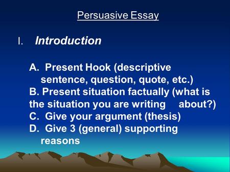 Persuasive Essay Introduction