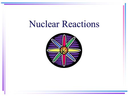 Nuclear Reactions.