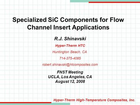 Specialized SiC Components for Flow Channel Insert Applications