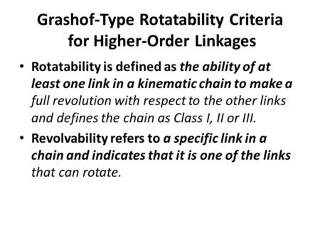 Grashof-Type Rotatability Criteria for Higher-Order Linkages