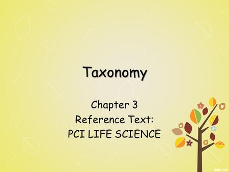 Chapter 3 Reference Text: PCI LIFE SCIENCE