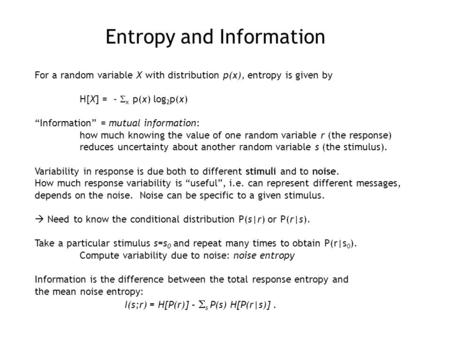 Entropy and Information