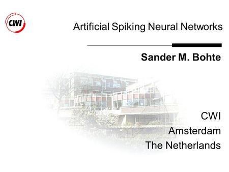 Artificial Spiking Neural Networks