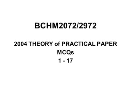 2004 THEORY of PRACTICAL PAPER