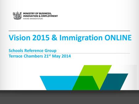 Vision 2015 & Immigration ONLINE Schools Reference Group Terrace Chambers 21 st May 2014.