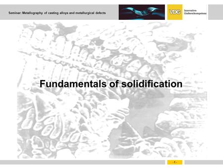Fundamentals of solidification