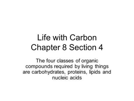 Life with Carbon Chapter 8 Section 4