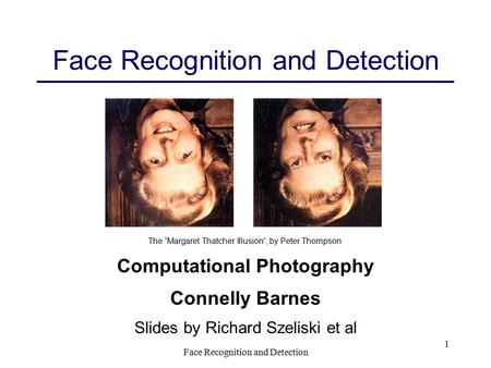 Face Recognition and Detection