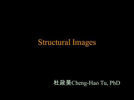 Structural Images 杜政昊Cheng-Hao Tu, PhD.