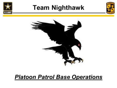 Platoon Patrol Base Operations