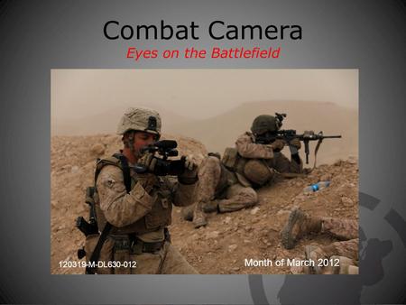 Combat Camera Eyes on the Battlefield Month of March 2012 120319-M-DL630-012.