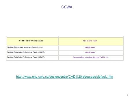 CSWA http://www.eng.uwo.ca/designcentre/CAD%20resources/default.htm.
