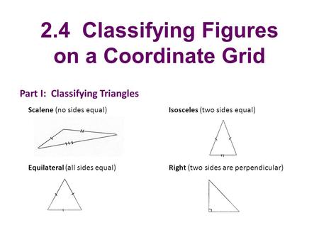 2.4 Classifying Figures on a Coordinate Grid