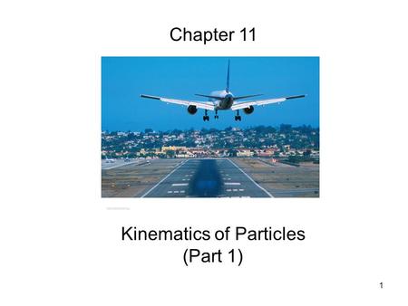 Kinematics of Particles