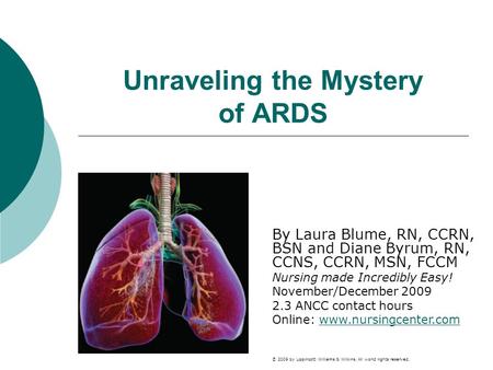 Unraveling the Mystery of ARDS