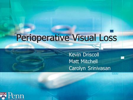 Perioperative Visual Loss