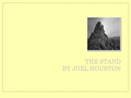 THE STAND BY JOEL HOUSTON. You stood before creation Eternity in Your Hands.