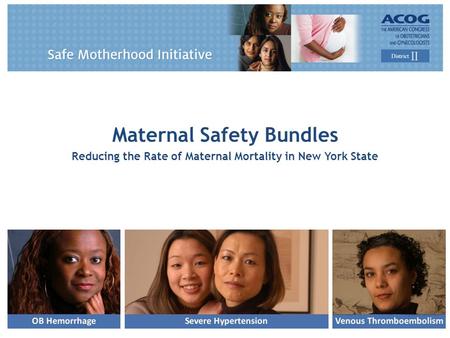 Maternal Safety Bundles