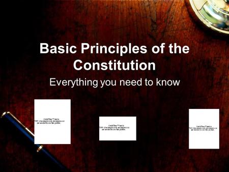 Basic Principles of the Constitution