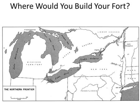 Where Would You Build Your Fort?. Importance of Waterways in North America Three hundred years ago this extensive water system, stretching from the.
