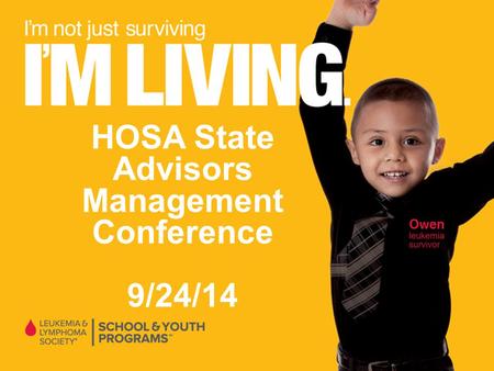HOSA State Advisors Management Conference 9/24/14.