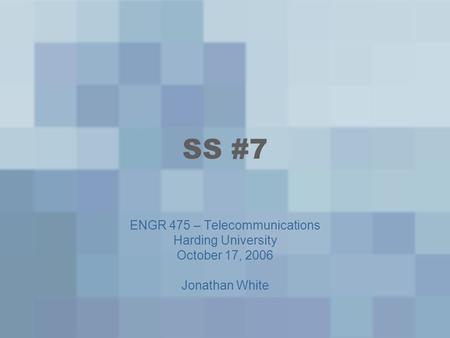 ENGR 475 – Telecommunications