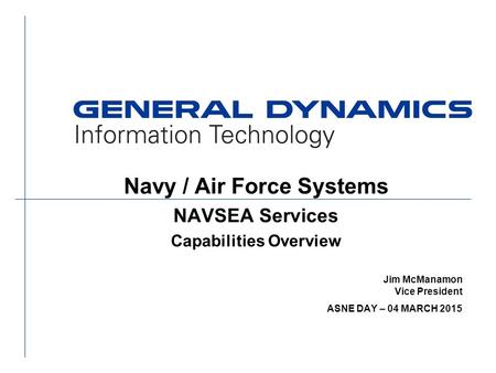 Navy / Air Force Systems Capabilities Overview