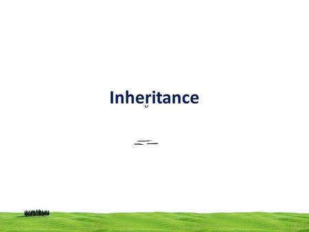 Inheritance. 2 The process of deriving new class from the existing one is called inheritance Then the old class is called base class and the new class.