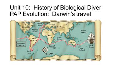 Unit 10: History of Biological Diver PAP Evolution: Darwin’s travel