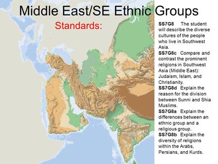 Middle East/SE Ethnic Groups