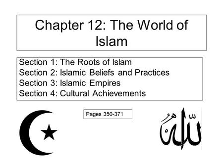 Chapter 12: The World of Islam